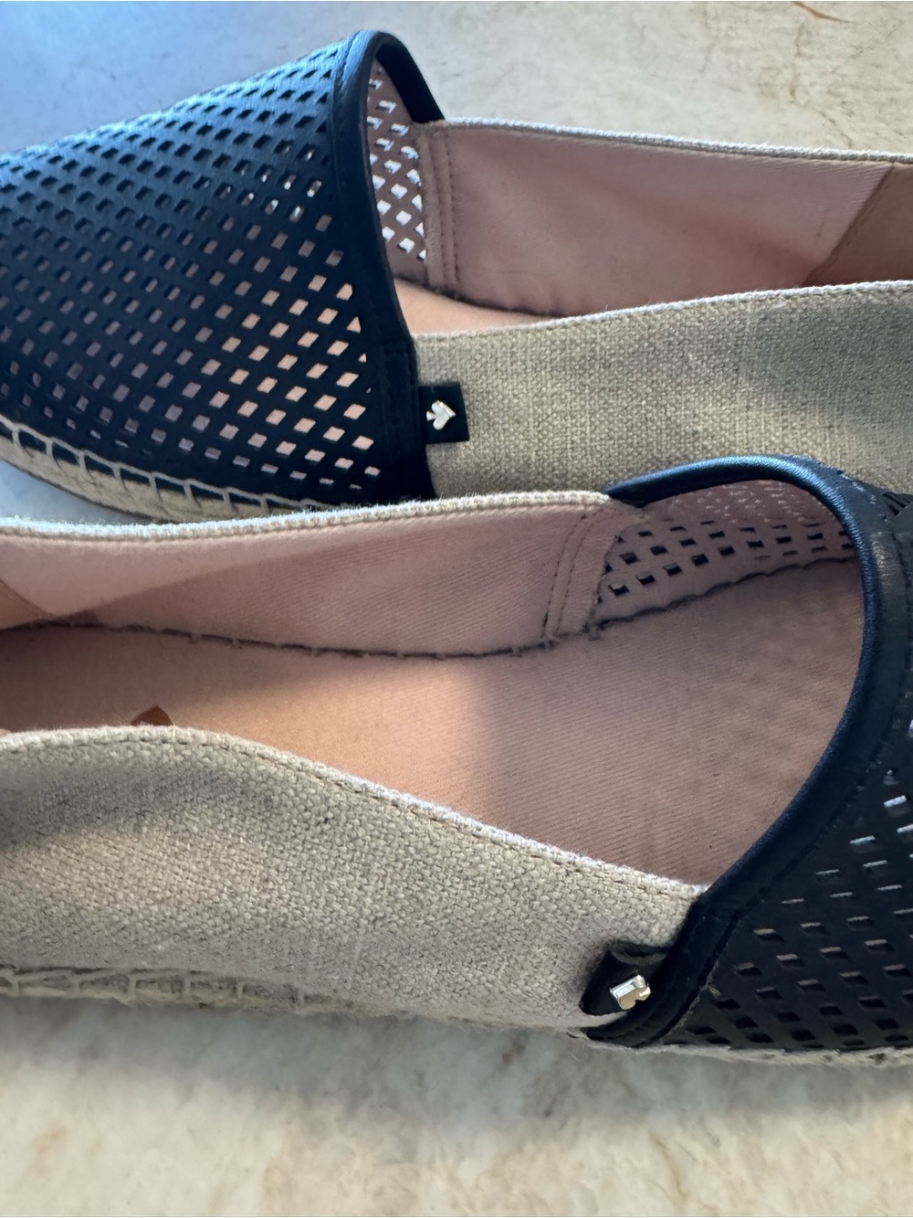 kate spade Black Perforated Espadrille Slip-Ons - Picture 8 of 12